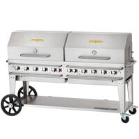 Crown Verity RCB-72RDP Liquid Propane 72" Pro Series Outdoor Rental Grill with Roll Dome Package