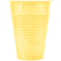 Creative Converting 28102071 12 oz. Mimosa Yellow Plastic Cup - 240/Case