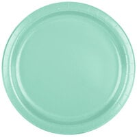 Creative Converting 318888 9 inch Fresh Mint Green Round Paper Plate - 240/Case