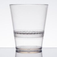 WNA Comet FFRG1248 FunFusions 12 oz. Clear 2-Piece Plastic Rocks Glass with Strainer - 48/Case