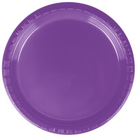Creative Converting 318916 7" Amethyst Purple Plastic Plate - 240/Case