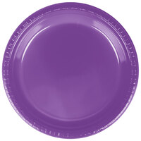 Creative Converting 318917 9" Amethyst Purple Plastic Plate - 240/Case