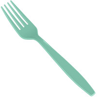 Creative Converting 318869 7 1/8" Fresh Mint Green Heavy Weight Plastic Fork - 288/Case