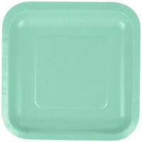 Creative Converting 318879 7" Fresh Mint Green Square Paper Plate - 180/Case