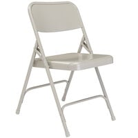 National Public Seating 202 Gray Premium Metal Folding Chair
