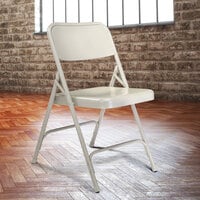 National Public Seating 202 Gray Premium Metal Folding Chair