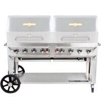 Crown Verity RCB-60RDP-SI-LP 60" Pro Series Outdoor Rental Grill with Single Gas Connection and Roll Dome Package