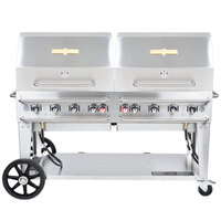 Crown Verity RCB-60RDP Liquid Propane 60" Pro Series Outdoor Rental Grill with Roll Dome Package