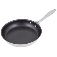 Vollrath 47757 Intrigue 10 15/16" Stainless Steel Non-Stick Fry Pan with Aluminum-Clad Bottom and CeramiGuard II Coating