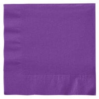 Creative Converting 318929 Amethyst Purple 2-Ply 1/4 Fold Luncheon Napkin   - 600/Case