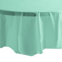 Creative Converting 318893 82" Fresh Mint Green OctyRound Plastic Table Cover - 12/Case