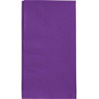 Creative Converting 318938 Amethyst Purple 1/8 Fold 2-Ply Paper Dinner Napkin - 600/Case