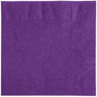 Creative Converting 318930 Amethyst Purple 2-Ply Beverage Napkin - 600/Case