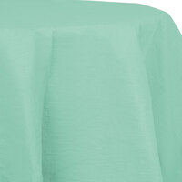 Creative Converting 318902 82" Fresh Mint Green OctyRound Tissue / Poly Table Cover - 12/Case