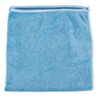 Unger MB40B SmartColor MicroWipe 16 inch x 16 inch Blue Medium-Duty Microfiber Cleaning Cloth   - 10/Pack