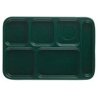 Cambro BCT1014119 Sherwood Green Budget 6 Compartment Serving Tray - 24/Case