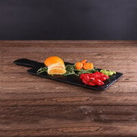 Elite Global Solutions M127RC Fo Slate 12 inch x 7 inch Faux Slate Serving Board with Handle