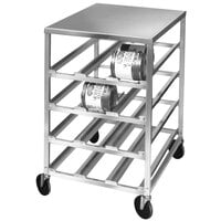 Channel CSR-4MS Half Size Mobile Aluminum Can Rack for #10 and #5 Cans with Stainless Steel Top