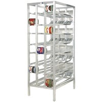 Channel CSR-156M Full Size Mobile Front Loading First In, First Out Aluminum Can Rack for (156) #10 Cans