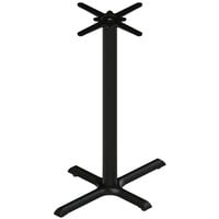FLAT Tech KX2230 22 inch x 30 inch Black Self-Stabilizing Cast Iron Bar Height Table Base