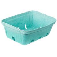 EcoChoice 1.5 Qt. Green Molded Pulp Berry / Produce Basket - 200/Case
