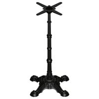 FLAT Tech PX23 22 7/8 inch x 22 7/8 inch Black Self-Stabilizing Cast Iron Bar Height Table Base