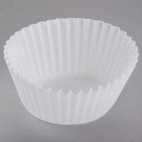White Fluted Baking Cup 1 3/4 inch x 1 1/8 inch - 1000/Pack