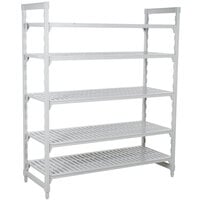 Cambro CPU187284V5PKG Camshelving® PremiumShelving Unit with 5 Vented Shelves 18 inch x 72 inch x 84 inch