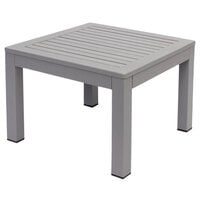 BFM Seating Belmar Soft Gray Aluminum End Table