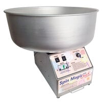 Paragon 7105200QR Spin Magic 5 Quick Release Cotton Candy Machine with 26 inch Aluminum Bowl -120V, 1370W