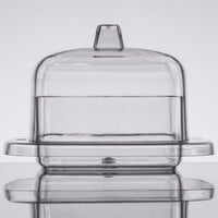 Fineline 6701-CL Tiny Temptations 2.2 oz. Clear Square Tray with Lid   - 120/Case