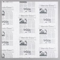 American Metalcraft PPRN1616 16" x 16" White Newspaper Print Deli Sandwich Wrap Paper - 1000/Pack