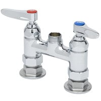 T&S B-0225-LN Deck Mounted Pantry Faucet with 4 inch Adjustable Centers, Swivel Outlet, and Eterna Cartridges