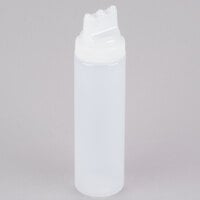 Tablecraft 12463C3F 24 oz. SelecTop Wide Mouth Dualway First In First Out "FIFO" Squeeze Bottle with 3 Top Openings - 12/Pack
