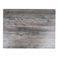 BFM Seating TRN2432DW Tribeca 24" x 32" Rectangular Driftwood Composite Laminate Outdoor Table Top with Knife Edge