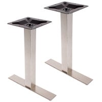 BFM Seating Elite Stainless Steel Outdoor / Indoor Standard Height End Table Base Set
