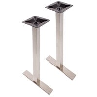 BFM Seating Elite Stainless Steel Outdoor / Indoor Bar Height End Table Base Set