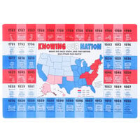 Hoffmaster 311136 10 inch x 14 inch U.S. State Facts Placemat - 1000/Case