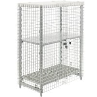 Cambro CPU244864SUPKG Camshelving® Stationary Security Cage Kit - 26 3/4 inch x 50 1/4 inch x 64 1/2 inch