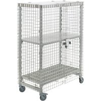 Cambro CPMU244867SUPKG Camshelving® Mobile Security Cage Kit - 26 3/4 inch x 50 1/4 inch x 67 3/4 inch