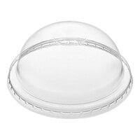 Choice 8 / 12 oz. Clear Round Dome Frozen Yogurt Lid With No Hole - 1000/Case