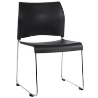 National Public Seating 8810-11-10 Cafetorium Black Stacking Chair