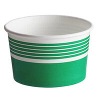 Choice 8 oz. Green Paper Frozen Yogurt / Food Cup - 1000/Case