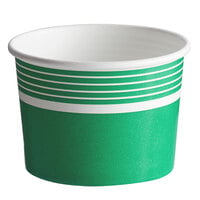 Choice 12 oz. Green Paper Frozen Yogurt / Food Cup - 50/Pack