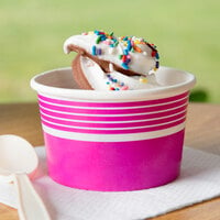 Choice 8 oz. Pink Paper Frozen Yogurt / Food Cup - 1000/Case