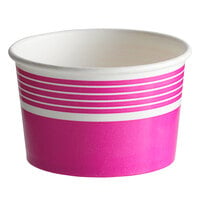 Choice 8 oz. Pink Paper Frozen Yogurt / Food Cup - 50/Pack