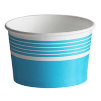 Choice 8 oz. Blue Paper Frozen Yogurt / Food Cup - 50/Pack