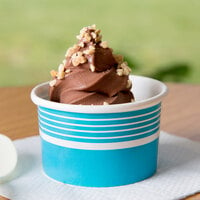 Choice 8 oz. Blue Paper Frozen Yogurt / Food Cup - 1000/Case