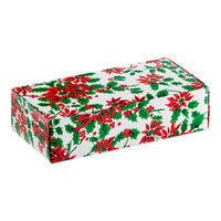 7 1/8" x 3 3/8" x 1 7/8" 1-Piece 1 lb. Poinsettia / Holiday Candy Box - 250/Case