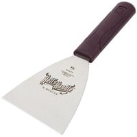 Mercer Culinary M18270 Hell's Handle® High Heat 9 1/4" x 4" Stainless Steel Beveled Edge Blade Grill Scraper with Burgundy Handle